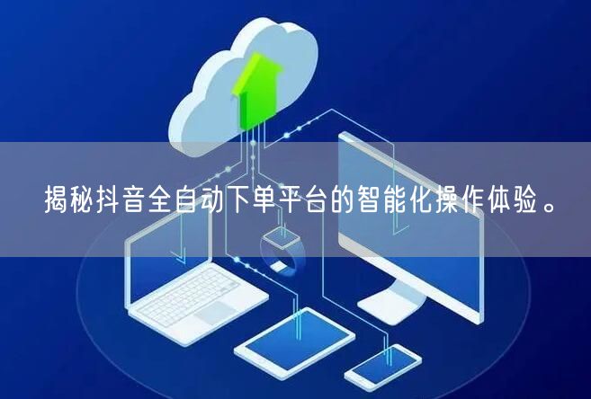 揭秘抖音全自动下单平台的智能化操作体验。