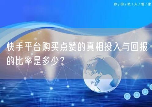 快手平台购买点赞的真相投入与回报的比率是多少？